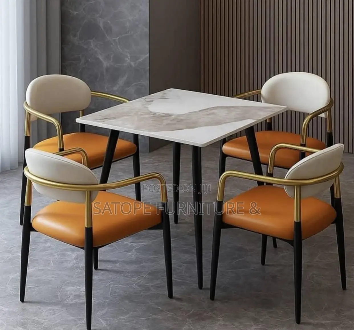 Mable Top Dining Table and Chairs