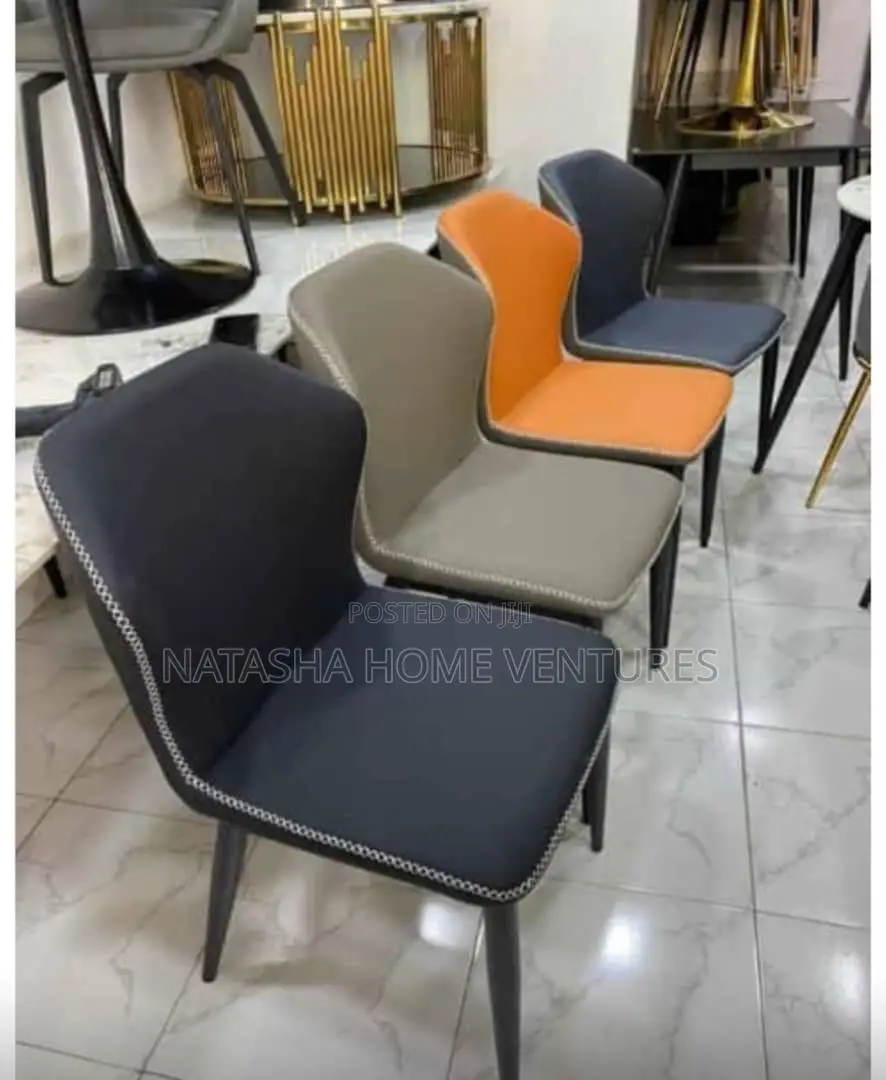 Sculpted Leather Dining Chair