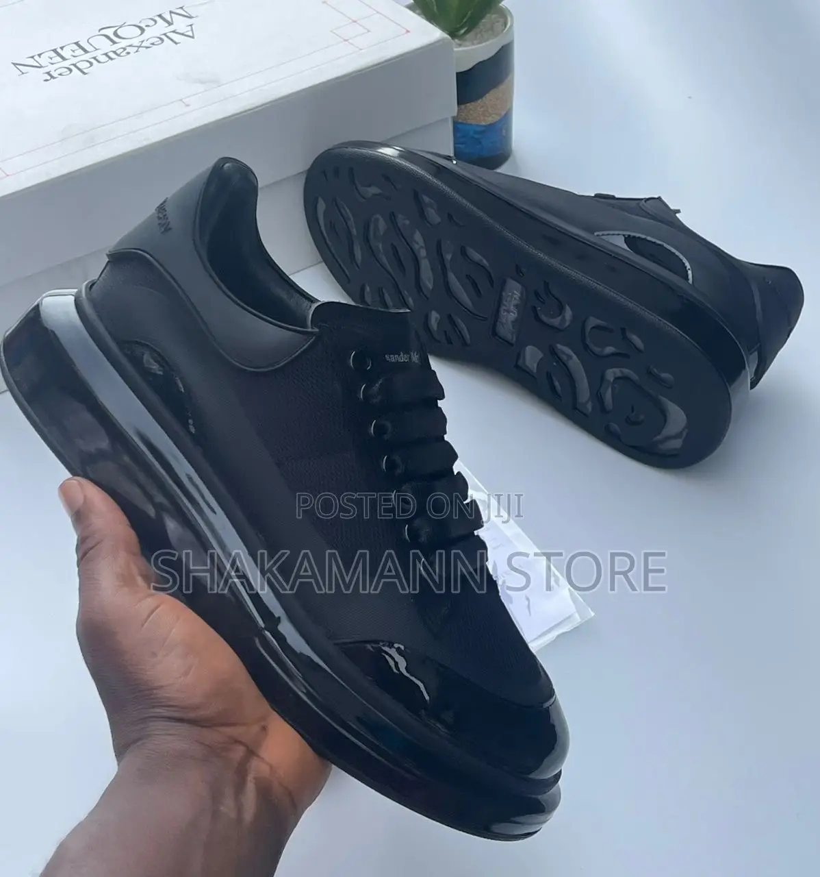 Original Alexander Mac Queen Triple Black Luxury Design