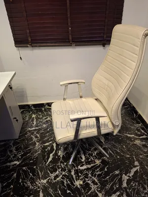 Office Table and Chair With Mac Pc