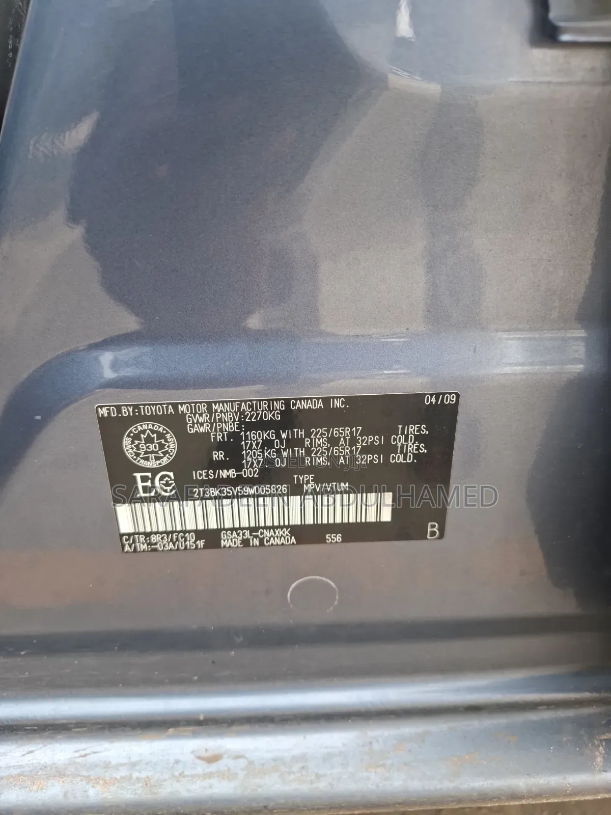 Toyota RAV4 2009 Blue