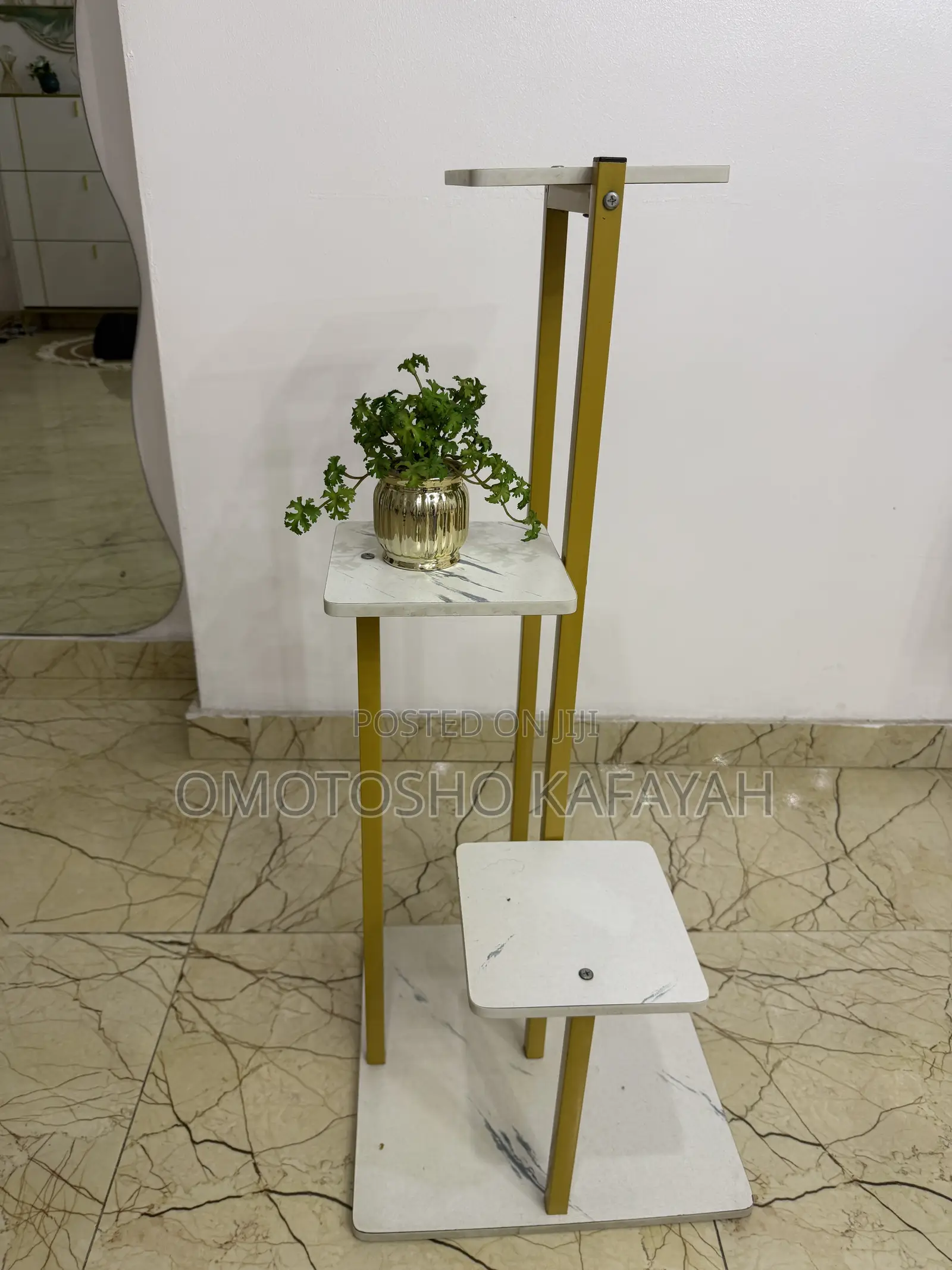 Gold Plant Display Stand