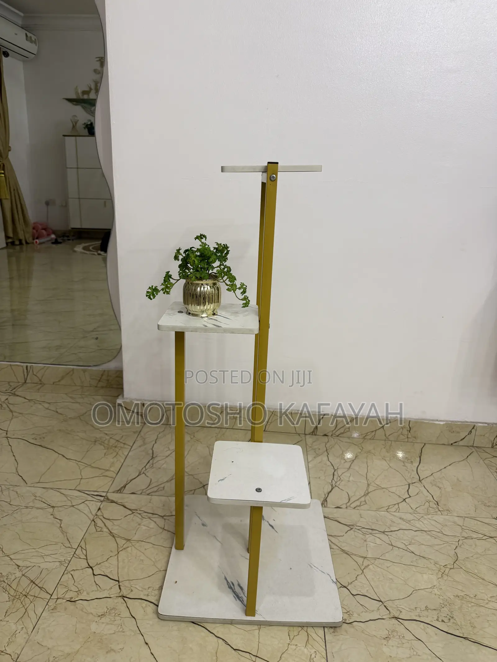 Gold Plant Display Stand
