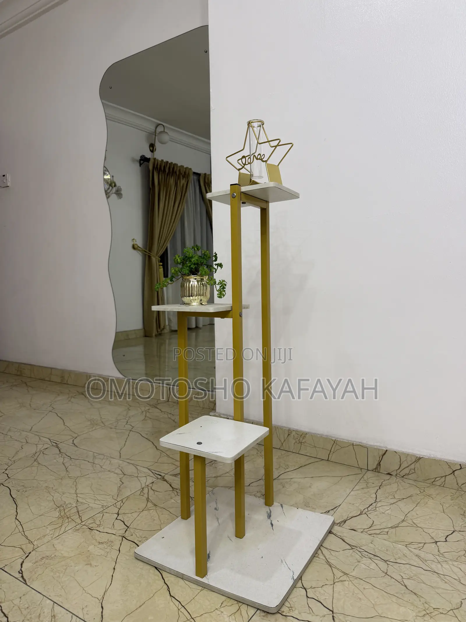 Gold Plant Display Stand