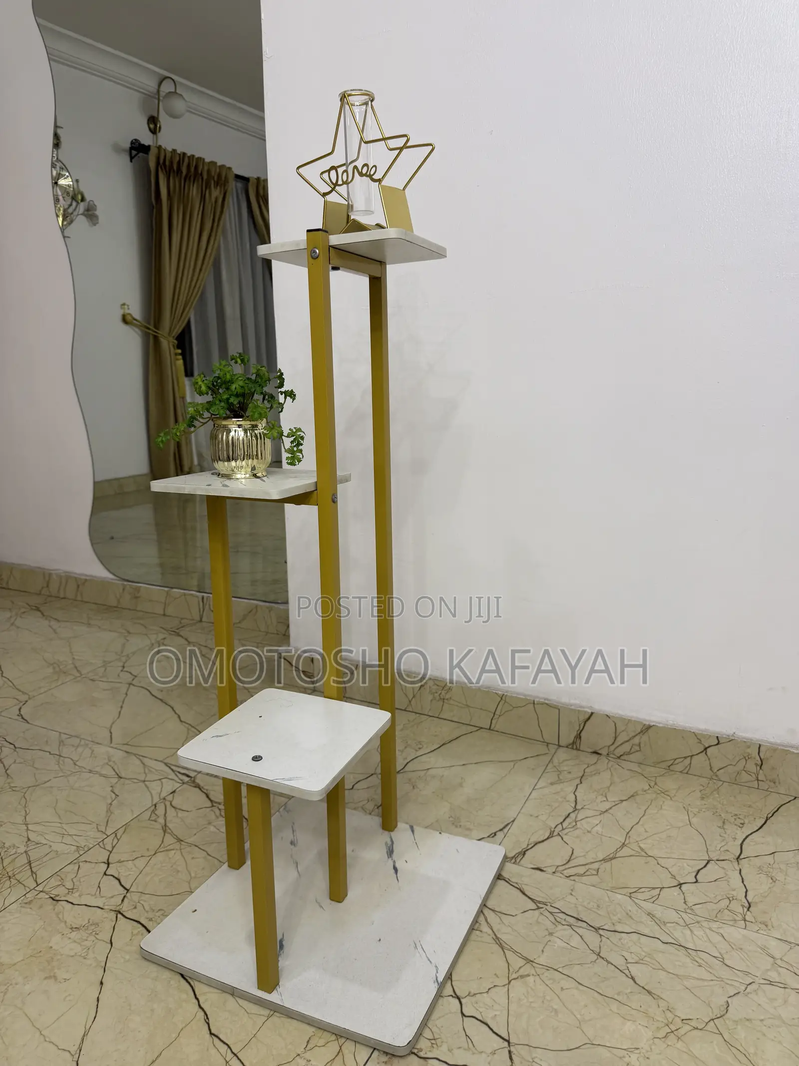 Gold Plant Display Stand