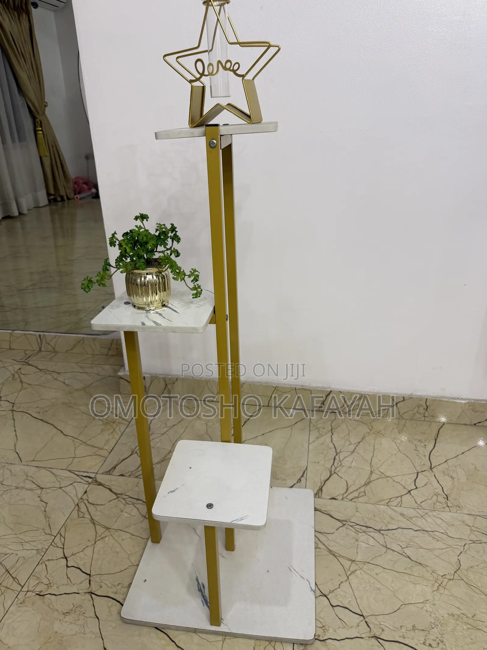 Gold Plant Display Stand