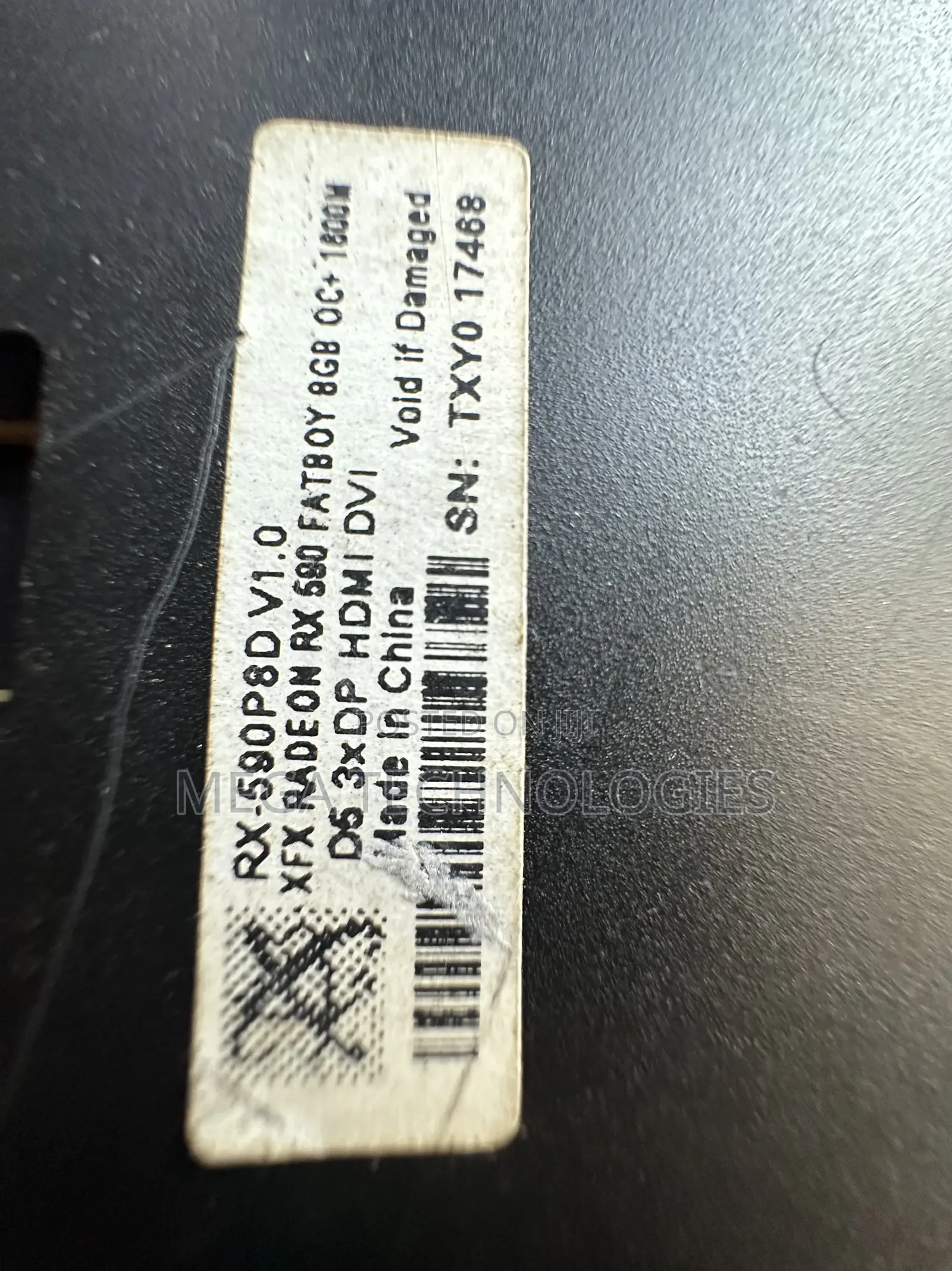 Amd Rx 590 Graphic Card.