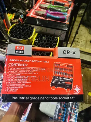 Cr-v 53-Piece Industrial Socket Set 1/4”
