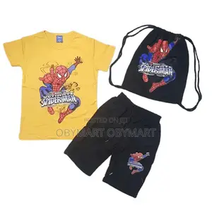 3 in 1 Spider Man Yellow and Black Turkey Boys Outfit