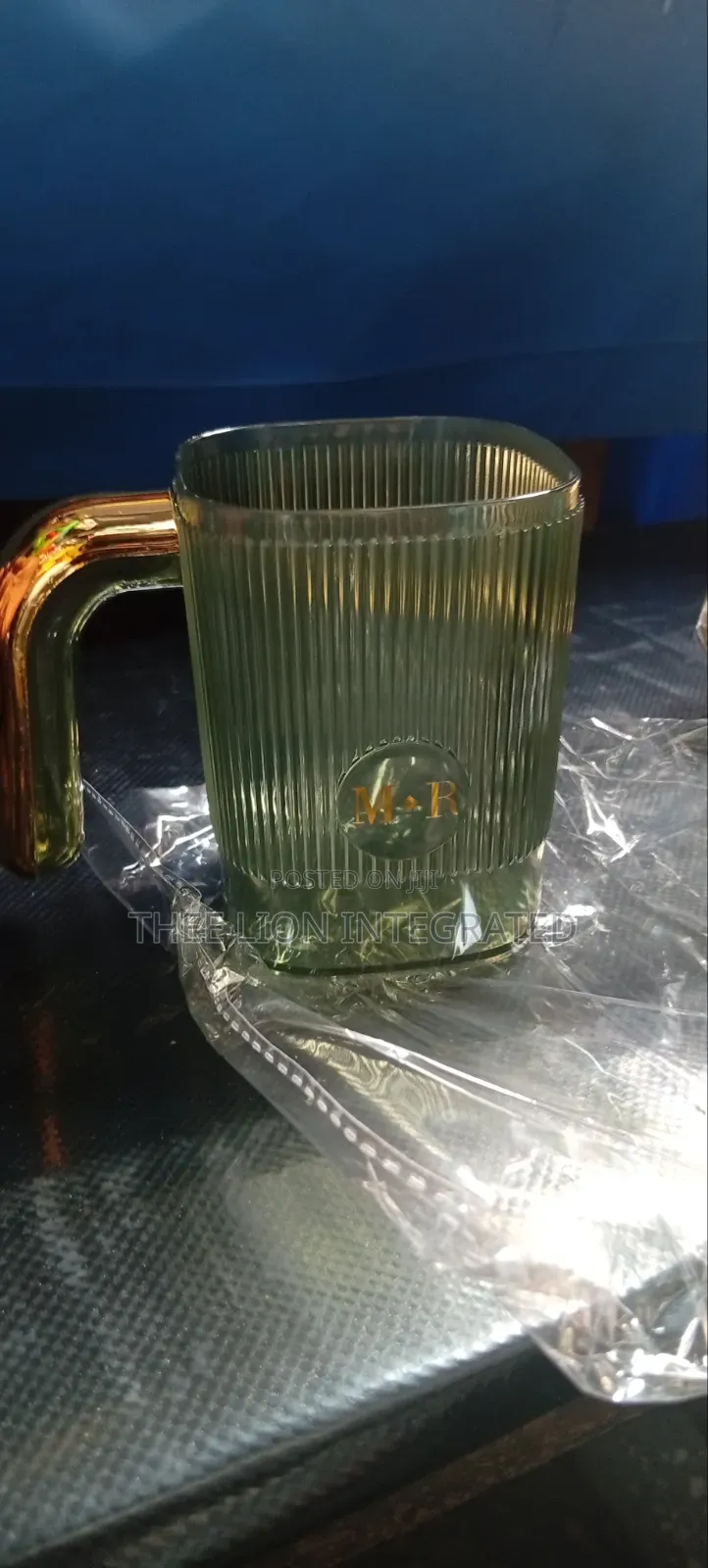 Ribbed Plastic Mug,