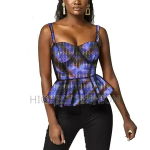 Sleeveless Corset Print Dress