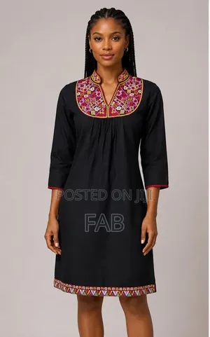 Embroidery Mini Dress