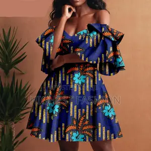 Sexy Off Shoulder Ankara Dress