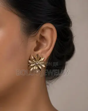 Bold Plated Gold Earring