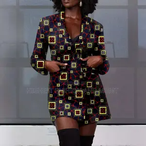 Belt Tweed Ankara Jacket