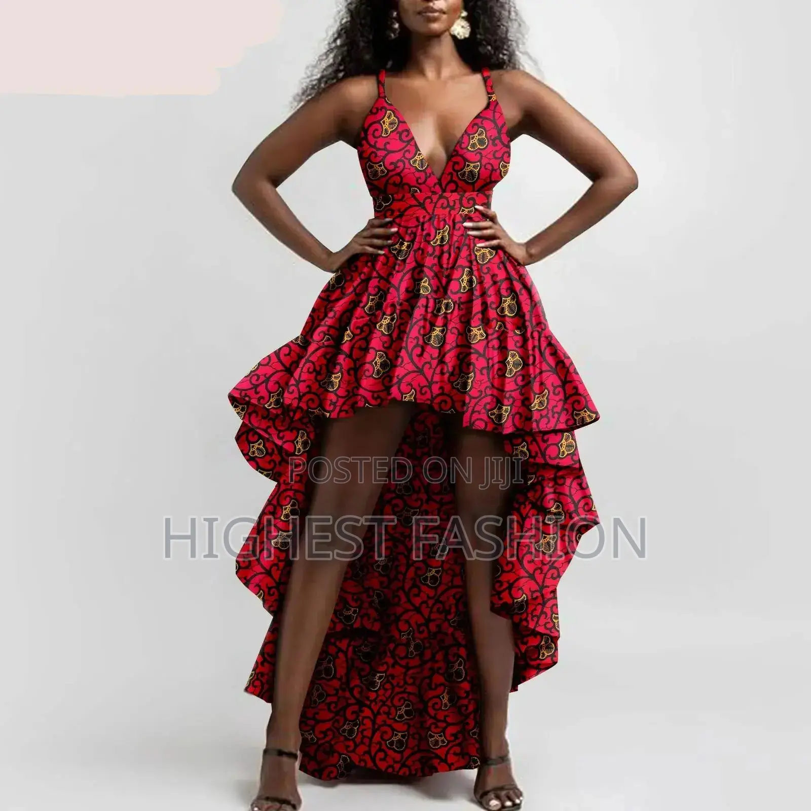 Spaghetti Strap Print Dress