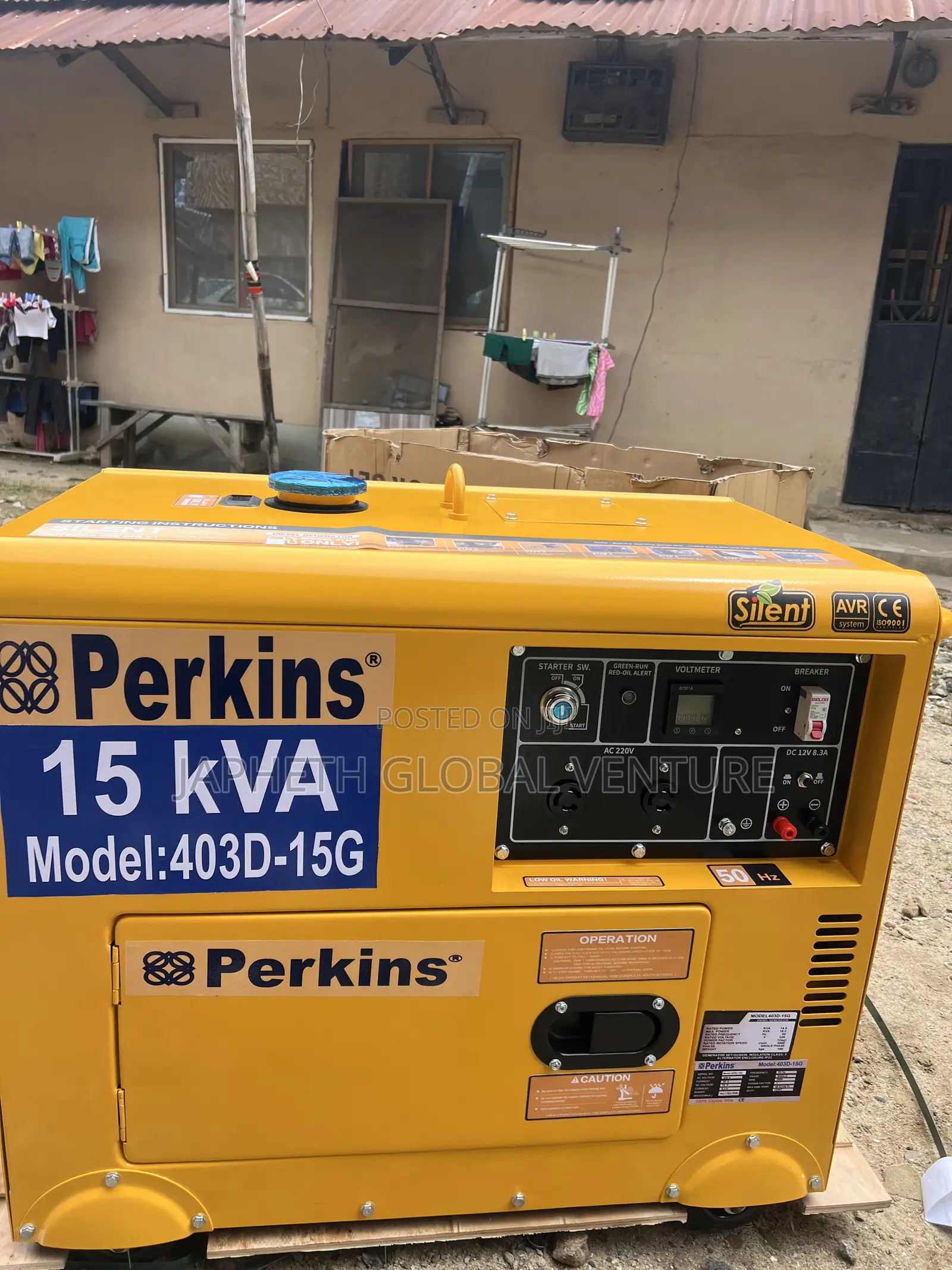 Perkins 15kva Silent Diesel Generator 100% Copper Coil