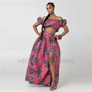 Shoulder Off Crop Top and Skirt