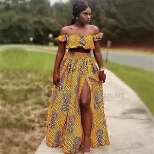Shoulder Off Crop Top and Skirt