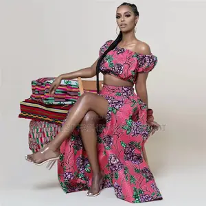 Shoulder Off Crop Top and Skirt