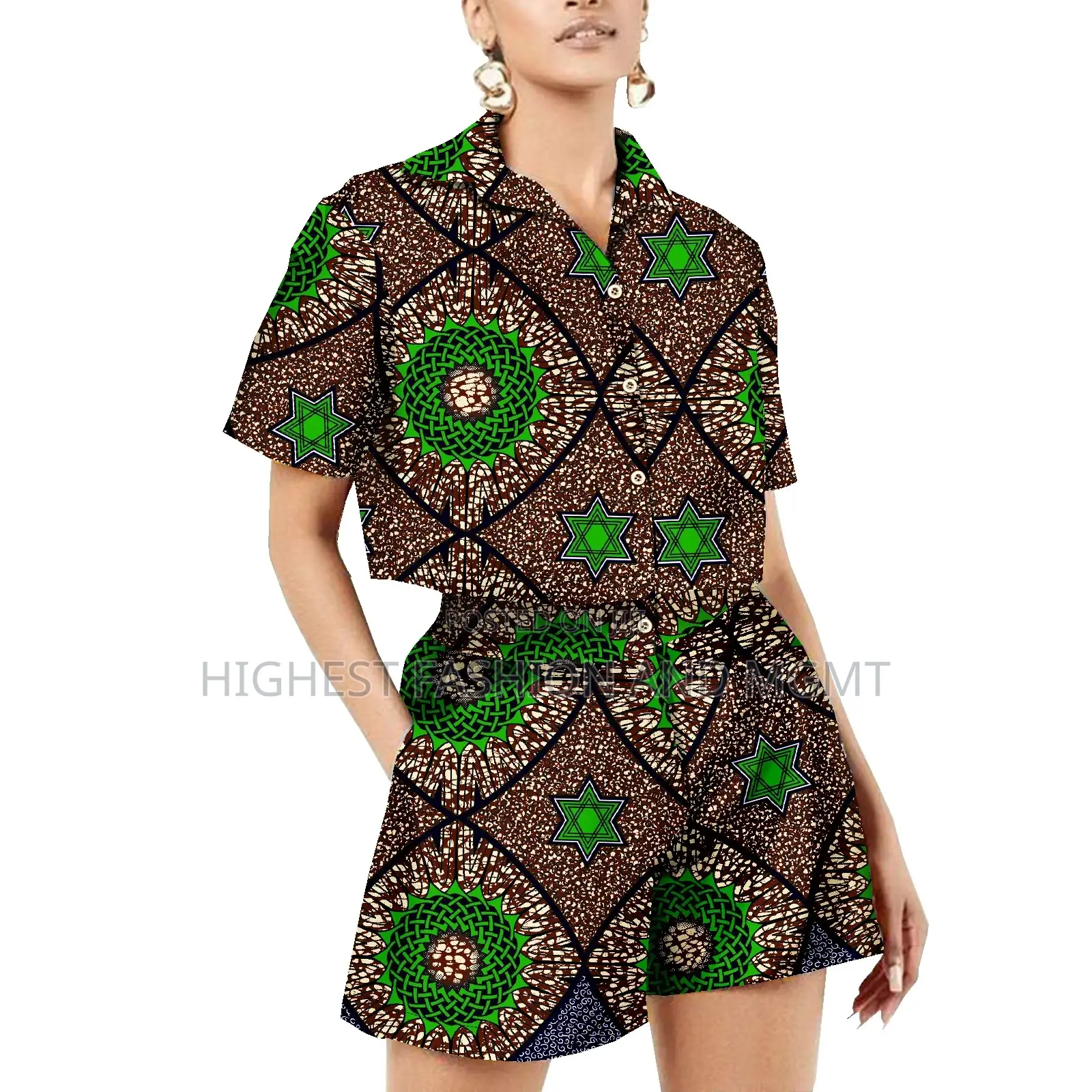 Print Crop Top and Short
