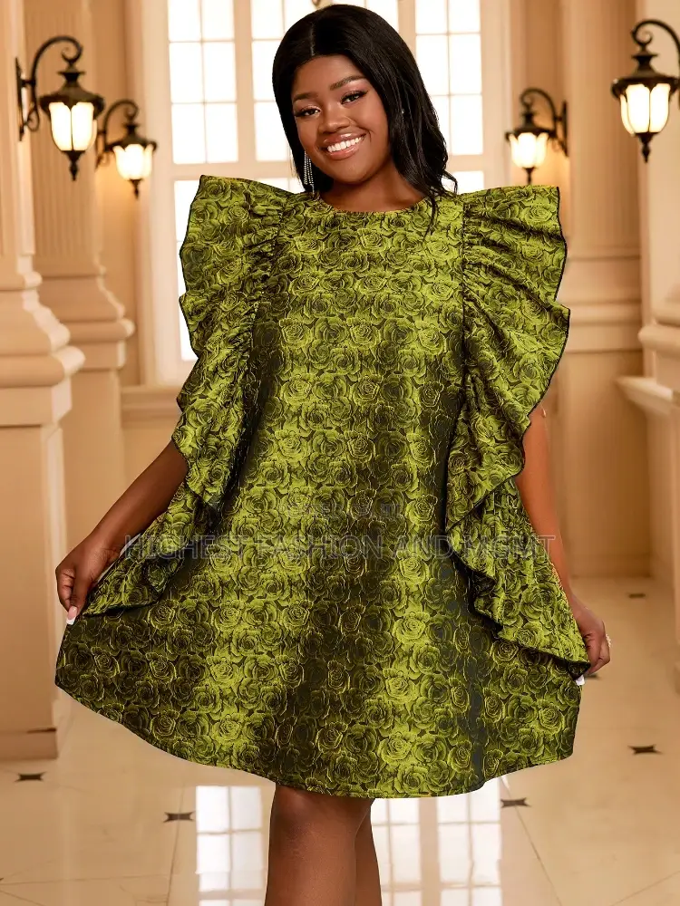 Short Flare Sleeve Dress
