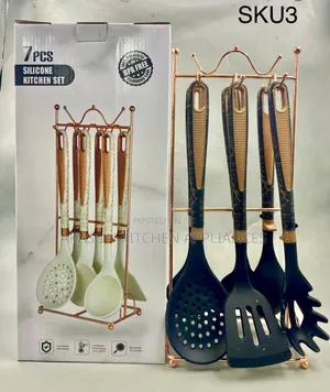 SMP 7 PCS Silicone Spoon Kitchen Utensil Set (Sku03)