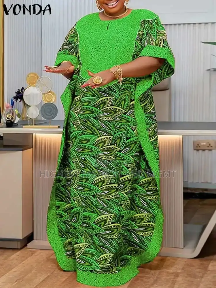 Half Sleeve Butterfly Print Dress