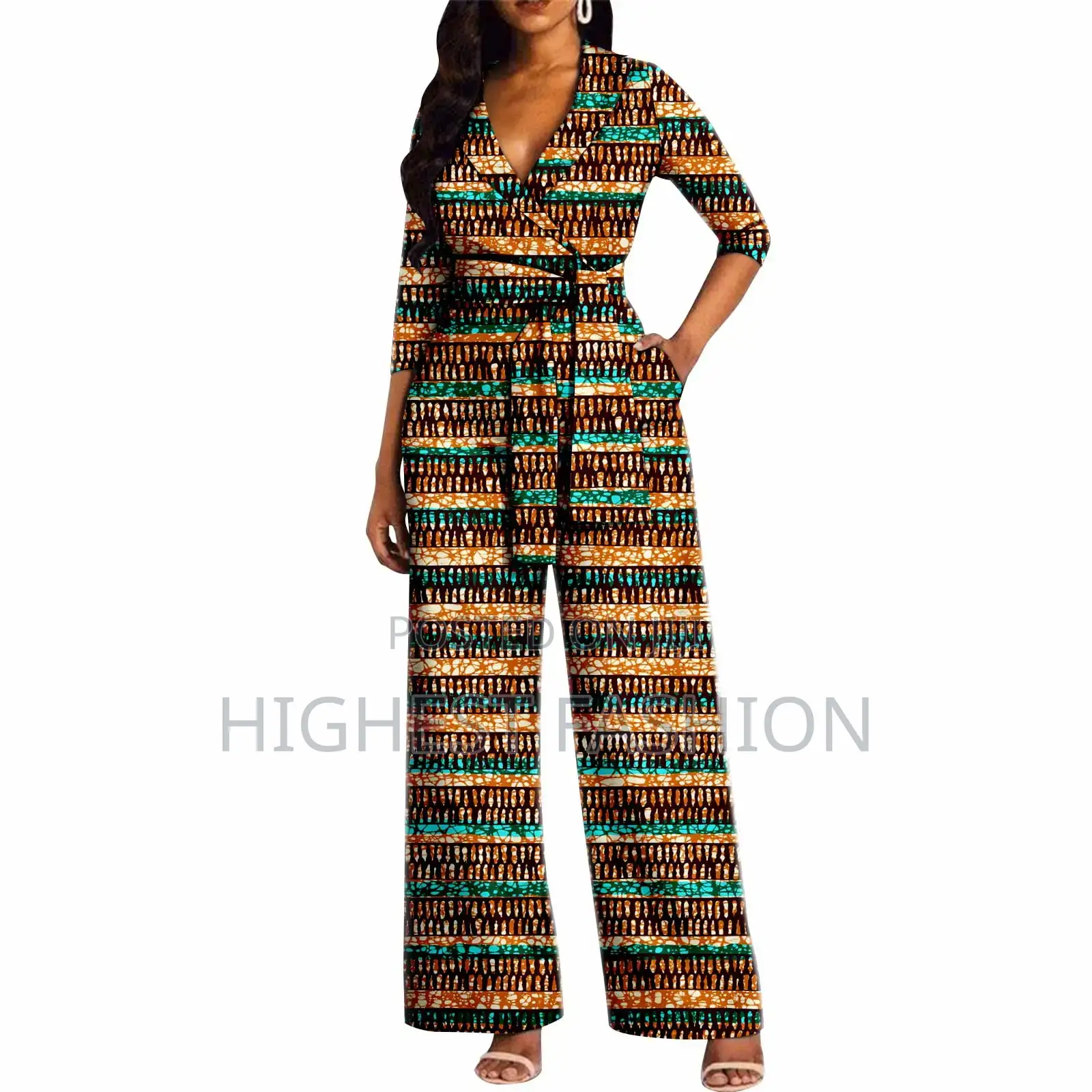 Wrap Print Jumpsuit