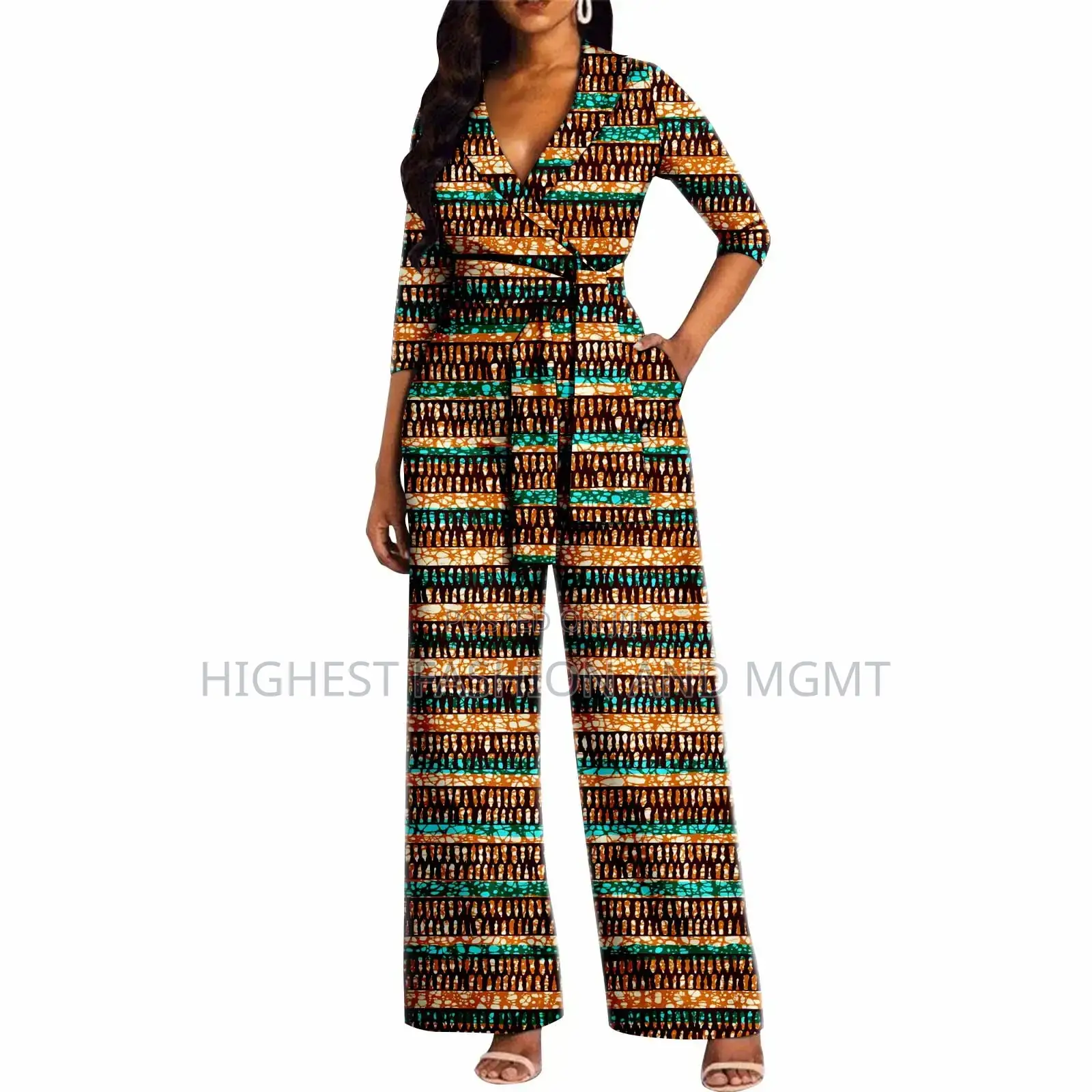 Wrap Print Jumpsuit