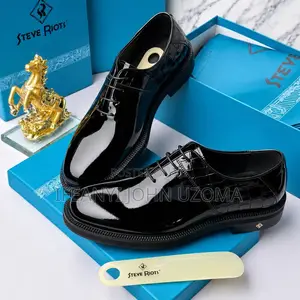 Italian Black Color Leather Men Shoe
