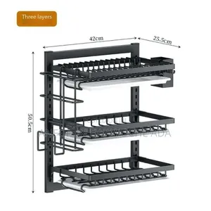 3-Layer Wall Mounted Plate Rack