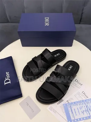 New Dior Leather Pam Slide for Men