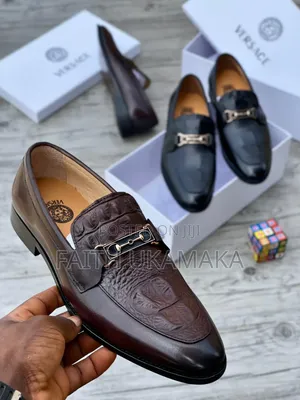 Pure Leather Versace Shoes for Men