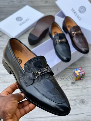 Pure Leather Versace Shoes for Men