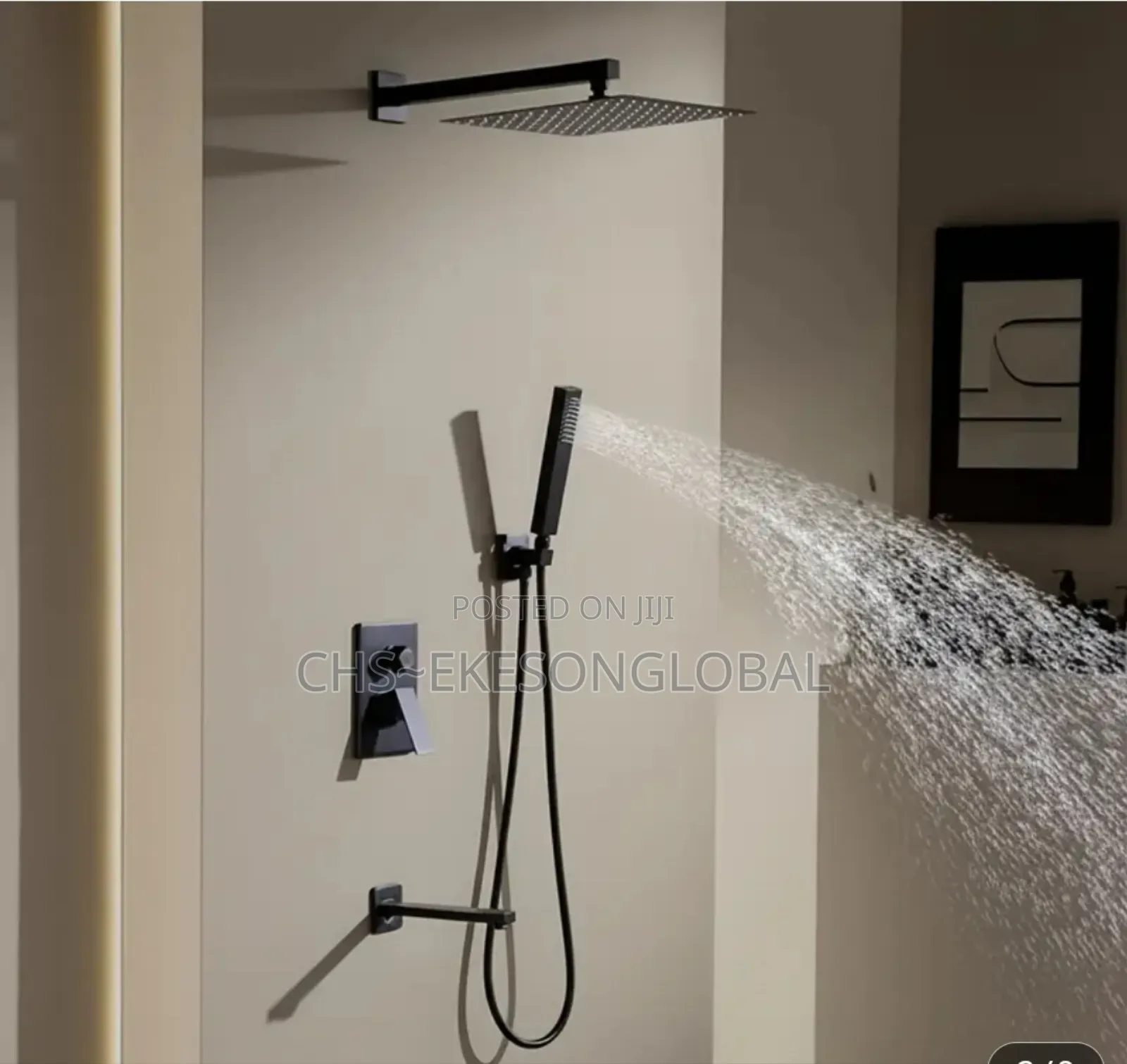 Quality 5ways Conduit Shower Matt Black