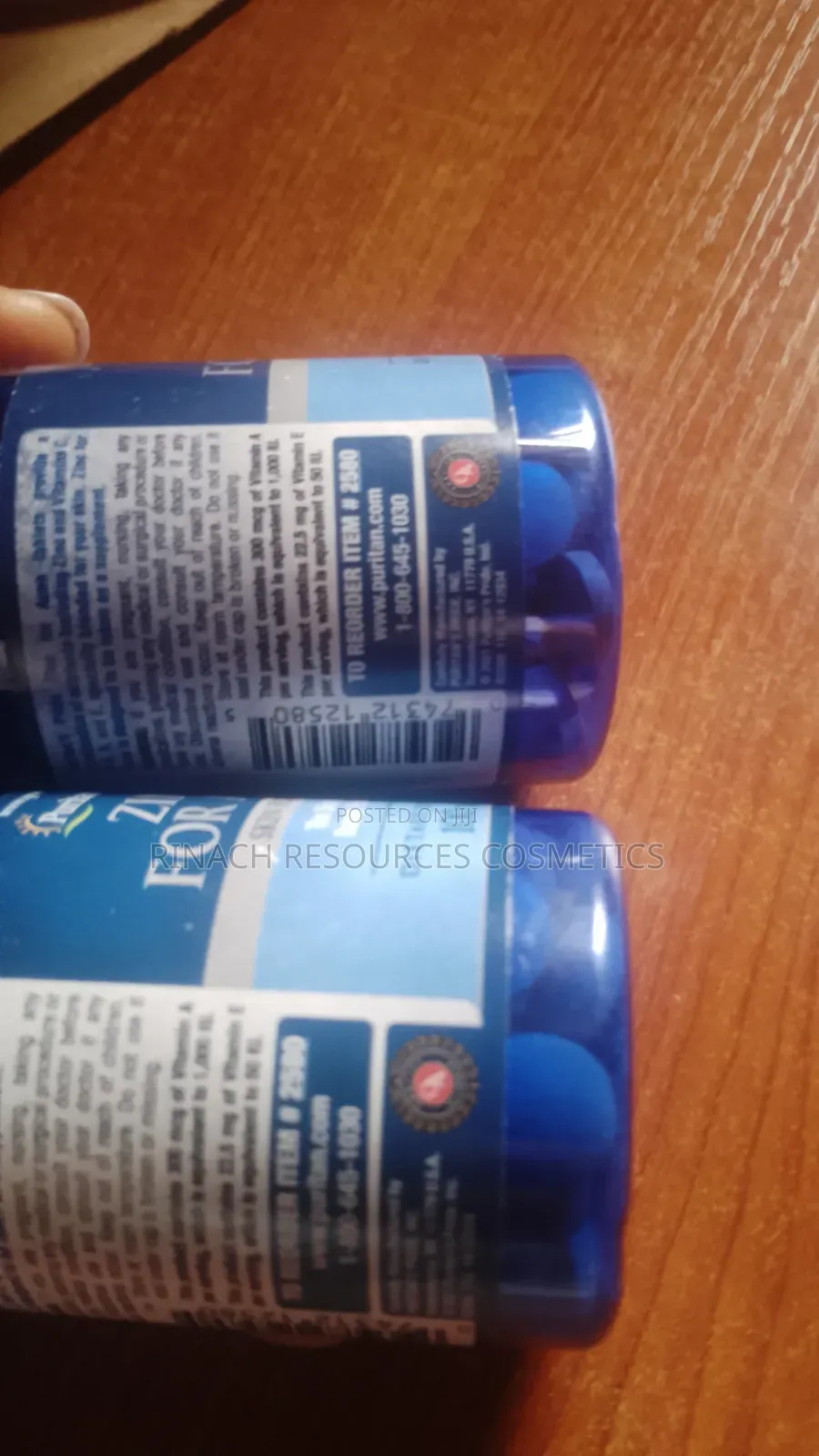 Puritan's Pride Zinc for Acne (100 Tablets).