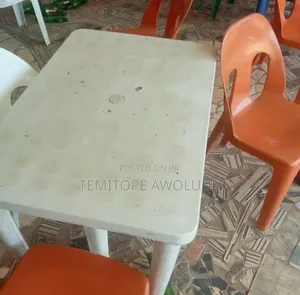 Plastic Chair Per One and the Table