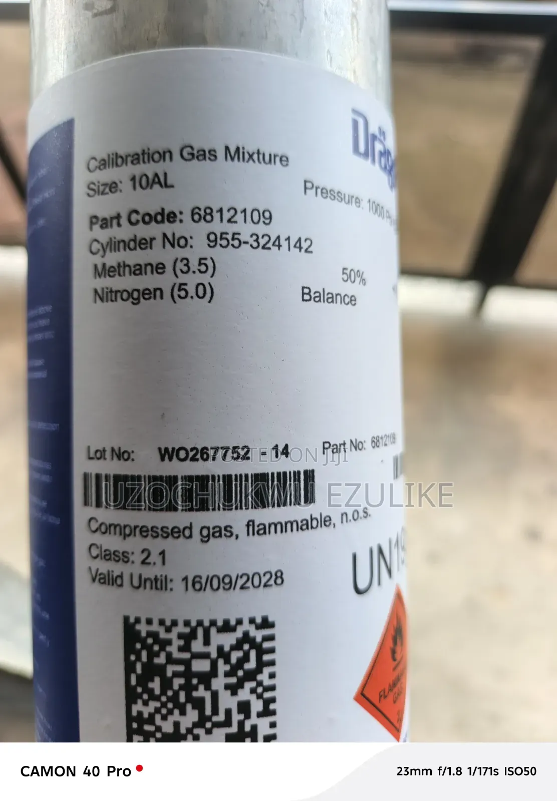 Drager Cal Gas