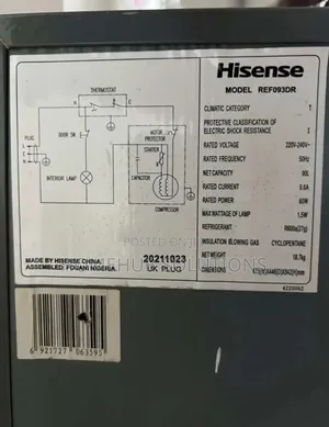 90l Hisense Refrigerator
