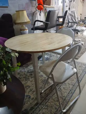 Foreign Used Set of Ikea Extendable Table and Collapsible Chair