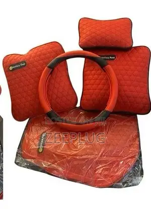 Premium Leather Car Seat Cover Full Set With Floor Mats Pillows