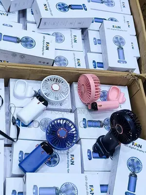 N16 Portable Display Rechargeable Mini Fan Handheld Fan Desktop, Stand