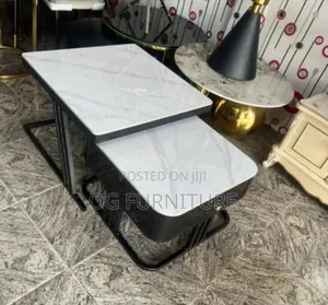 A Simple Luxury 1+1 Ceramic Table With Adjustment Available as Seen