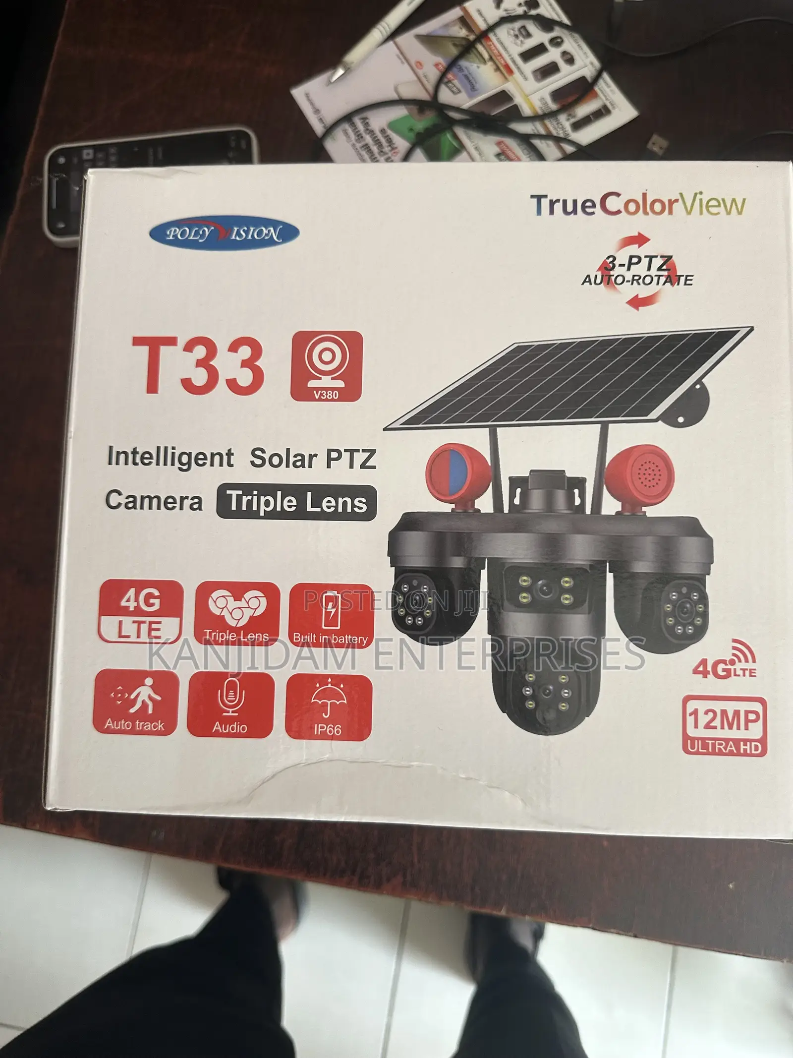 Solar Camera Triple Lens PTZ