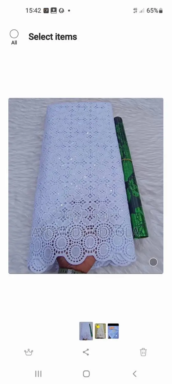 Adeola Elegant Lace Design Fabric