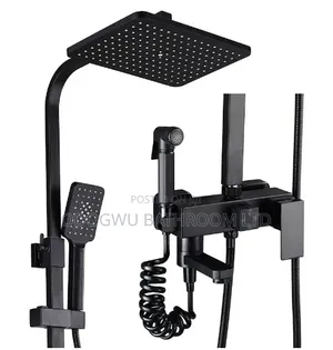 Black Standing Shower Set