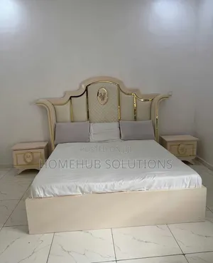 Luxury 6x7 Bedframe With Drawers and Dresser (No Mattress)