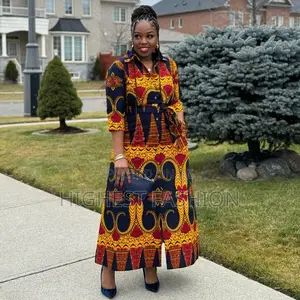 Button Down Print Dress
