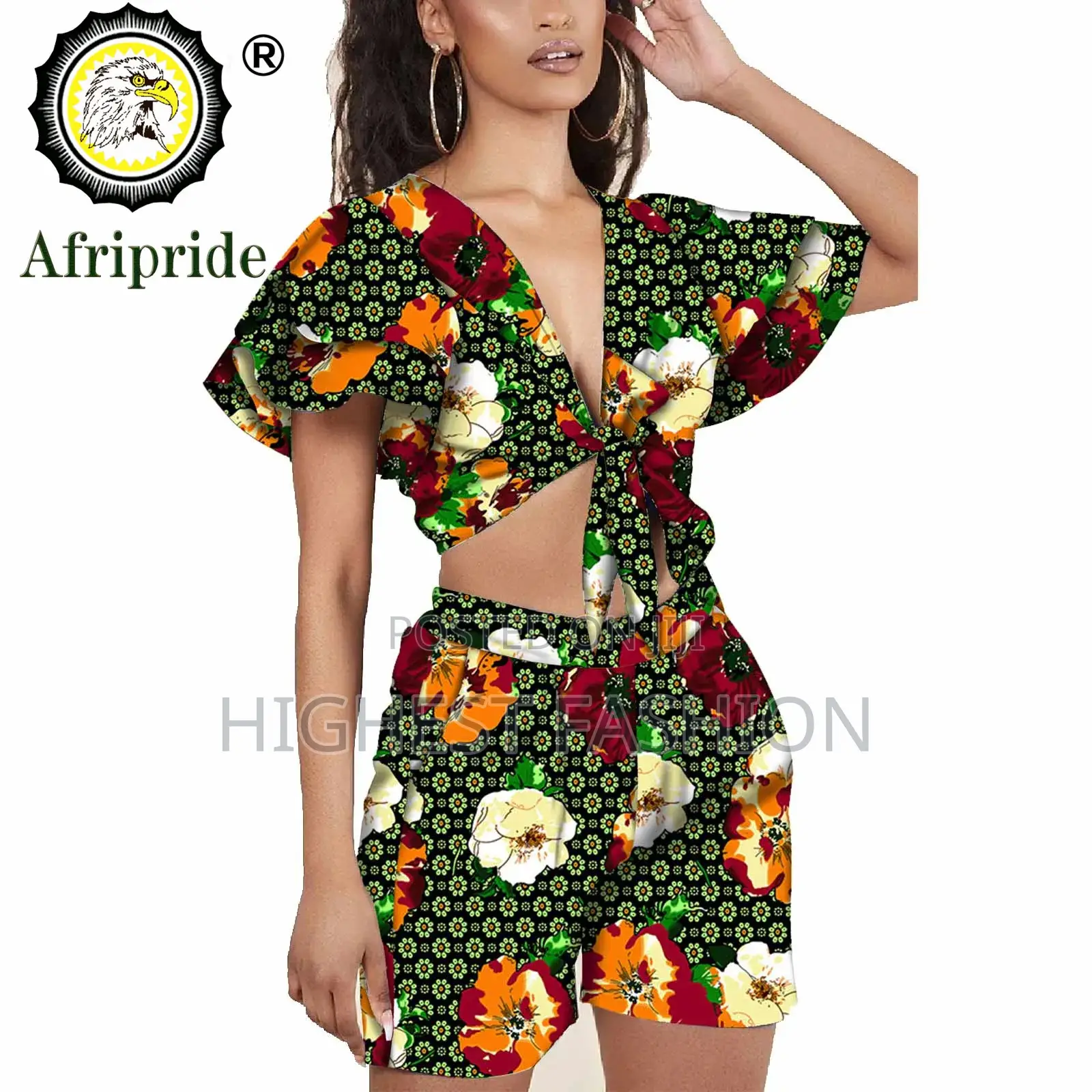 Ankara Crop Top and Shorts